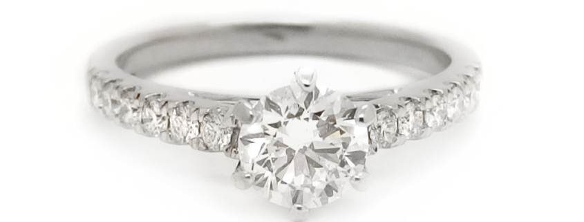 18CT WHITE GOLD, SOLITAIRE DIAMOND RING
