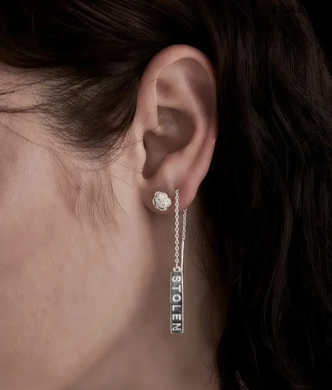 Stolen Girlfriends Club Rose Bud Stud Earrings - Image 2