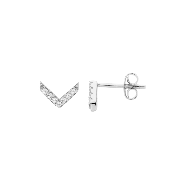 Ellani Arrow CZ Stud Earrings - Grieve Diamond Jeweller