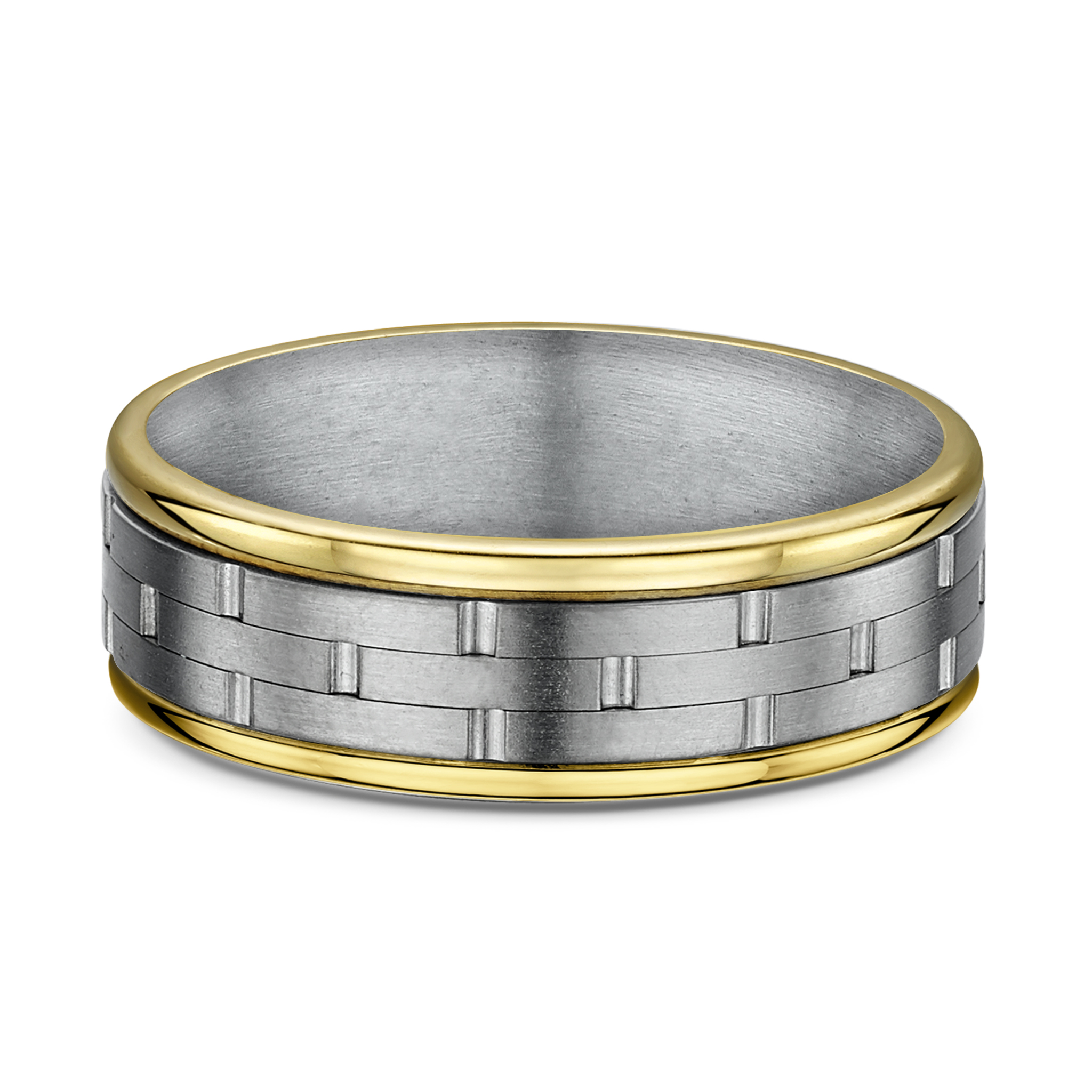 Gold & Titanium Patterned Wedder