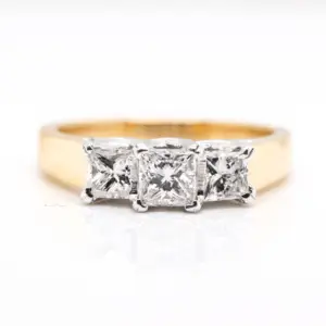 Princess Three Stone Diamond Ring