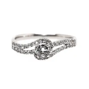 Solitaire Twist Diamond Ring