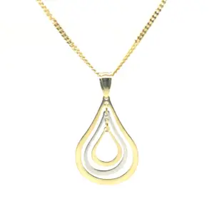 Bitone Teardrop Pendant