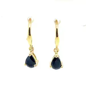 Gold Teardrop Sapphire Drops