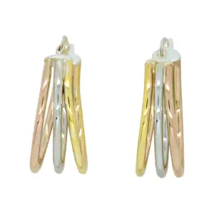 Tri Hoop Earrings