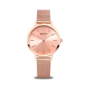 Bering Rose Gold Mesh Watch