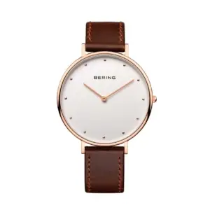 Bering Leather & Rose Watch