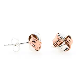 Rose Bitone Knot Studs