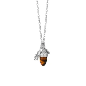 Tigers Eye Acorn Necklace