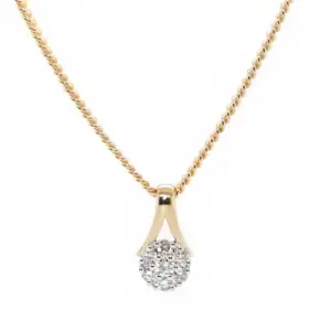 Gold Diamond Cluster Pendant