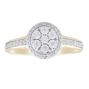 Diamond Cluster Engagement Ring