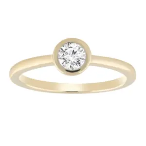 Solitaire Rubover Diamond Stacker Ring