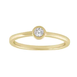 Solitaire Rubover Diamond Stacker Ring