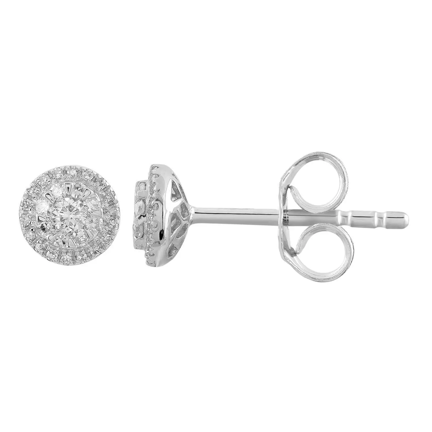 9ct Diamond Cluster Studs