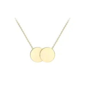 9ct Double Disk Pendant