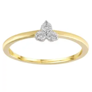 Three Diamond Stacker Ring