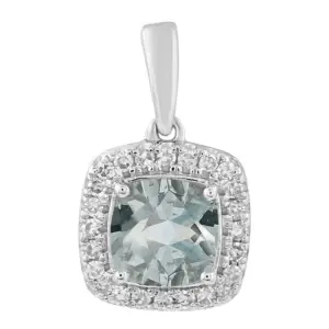 Cushion Aquamarine Pendant