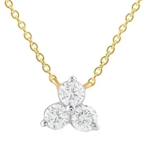 9ct Three Diamond Pendant