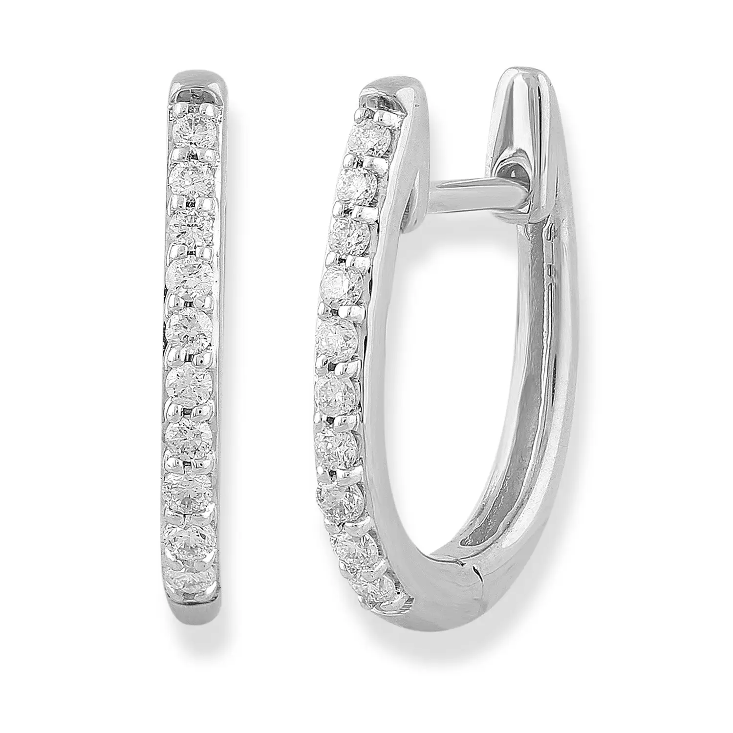0.15ct Huggie Diamond Hoops - Image 5