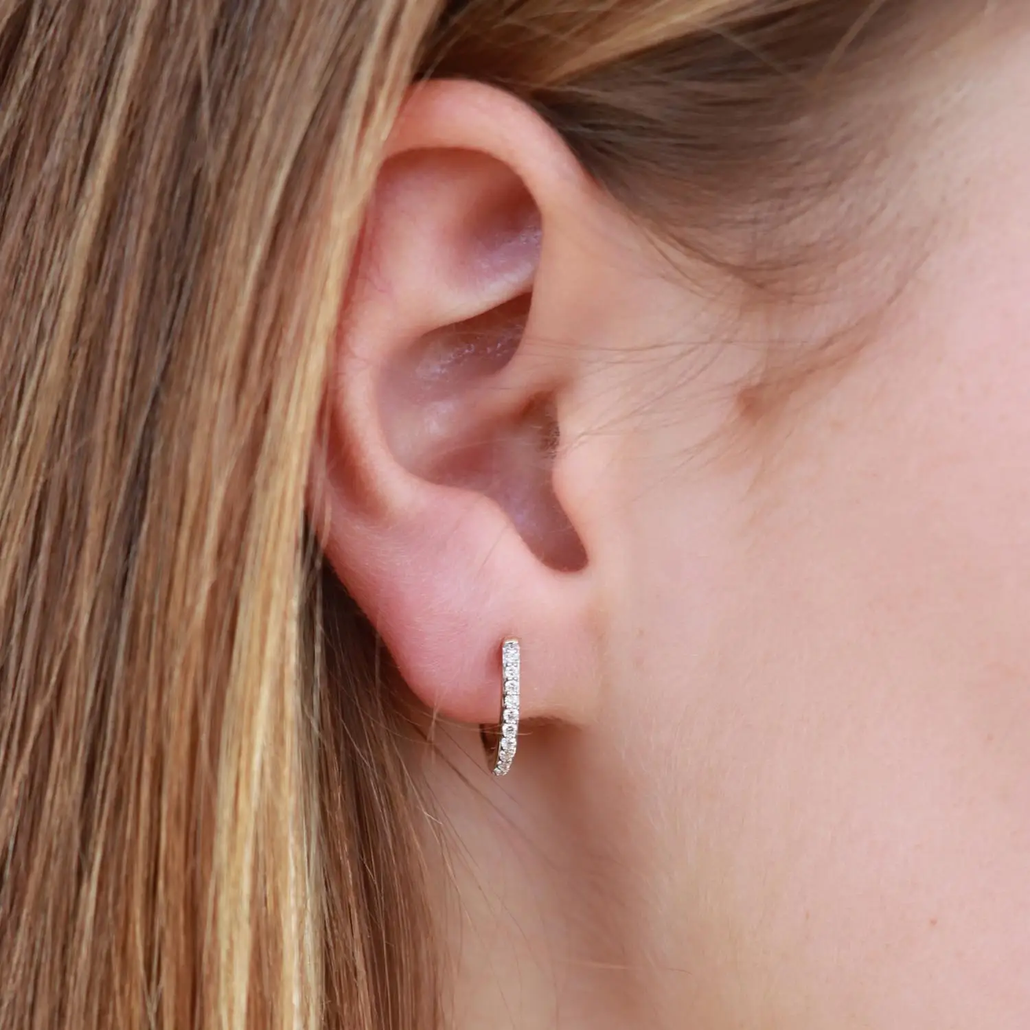 0.15ct Huggie Diamond Hoops - Image 2