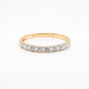9ct Yellow Gold Diamond Band