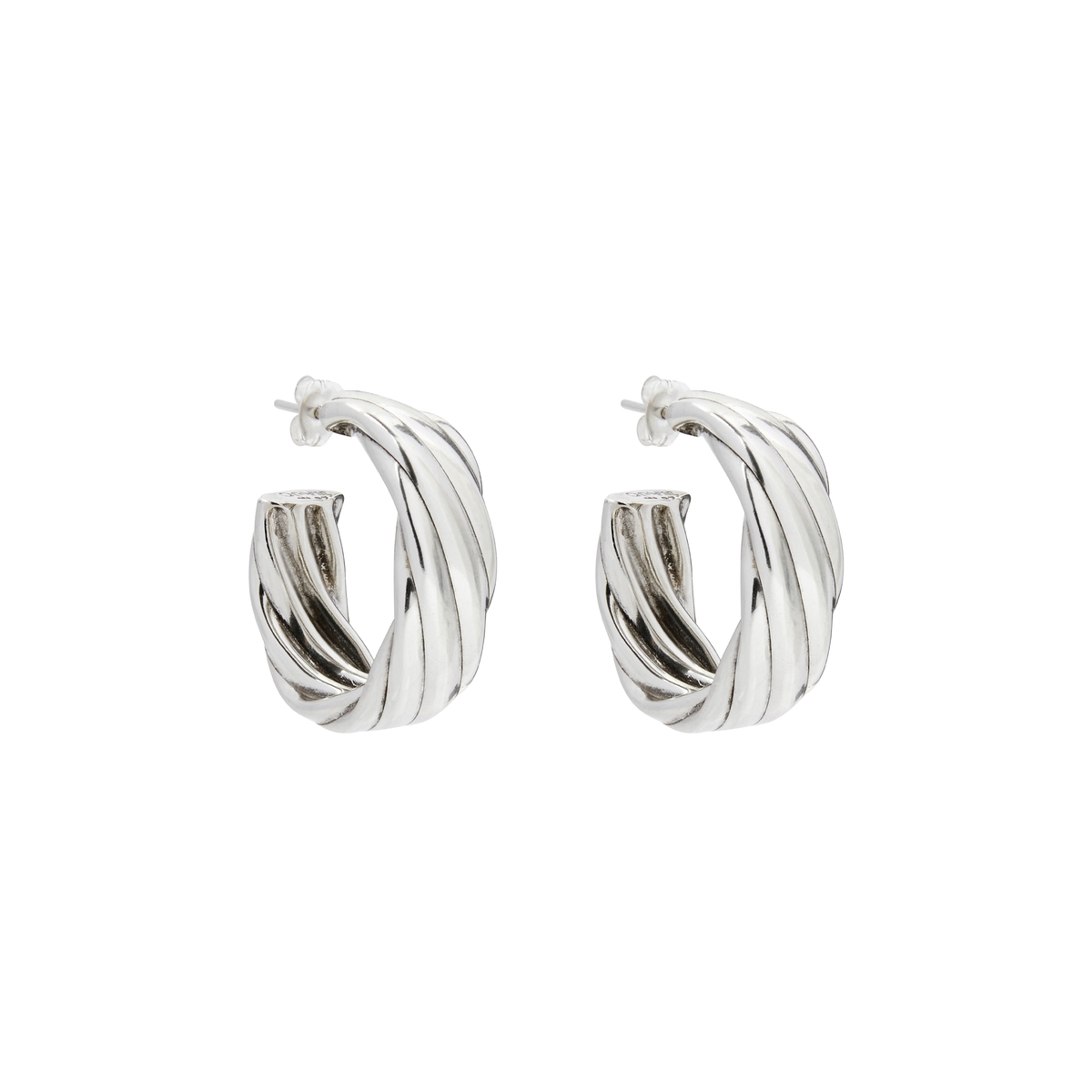 Najo Silver Hoop Earrings - Grieve Diamond Jeweller
