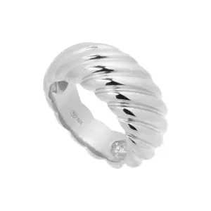 Najo Stg Ridged Dome Ring