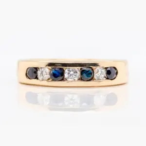 Sapphire Diamond Band