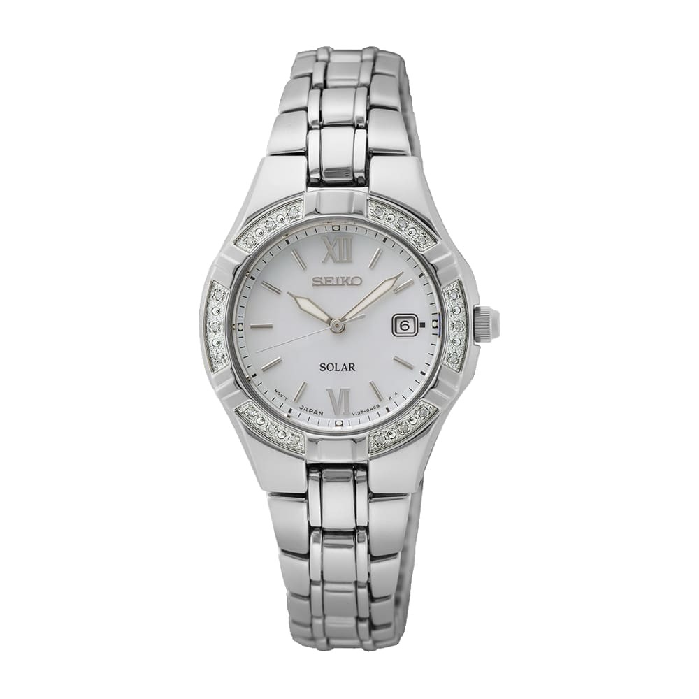 Seiko Ladies Solar Diamond Watch SUT425P