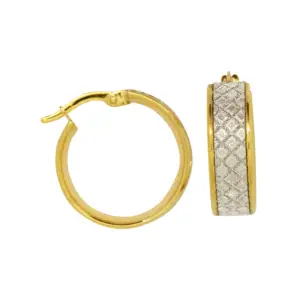 Gold Glitter Hoops
