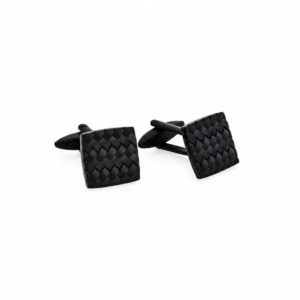 Black Stainless Steel Pattern Cufflinks