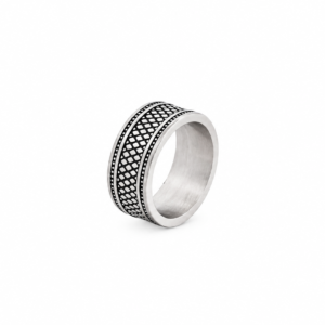 Men's Stainless Steel Grey Ring
