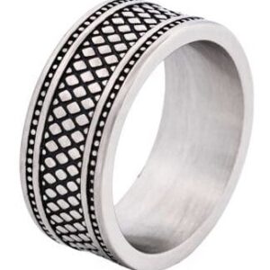 Men's Stainless Steel Grey Ring