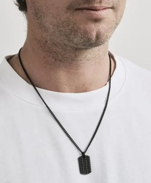 Tyre Pattern Dog Tag Necklace - Image 2