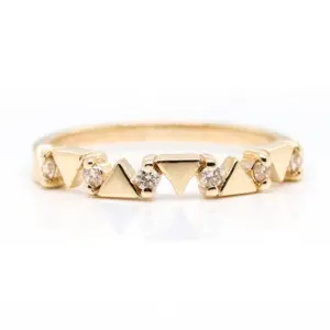 Diamond Triangle Stacker Ring