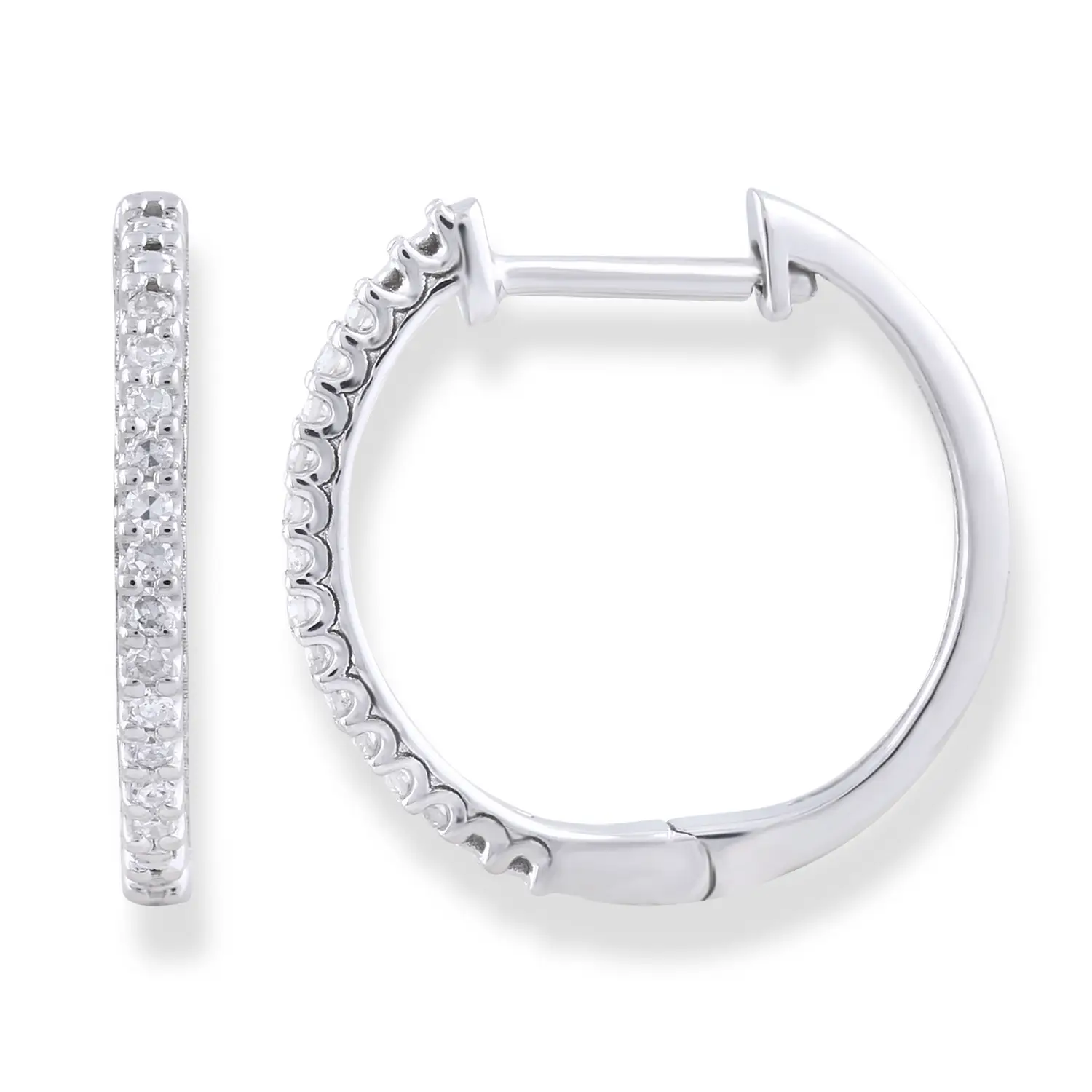 0.10ct Diamond Hoops
