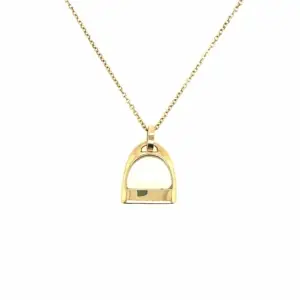 Horse Stirrup Pendant 9ct yellow Gold