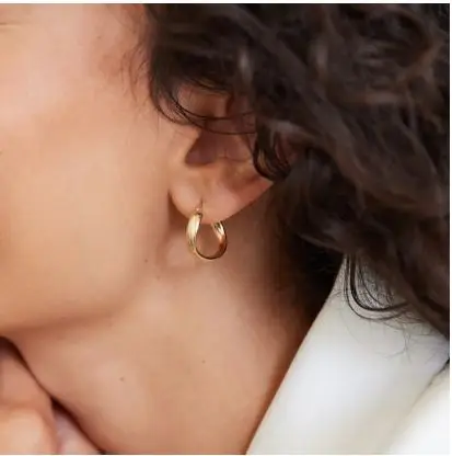 Najo Eddy Yellow Gold Hoop E6119 - Image 3