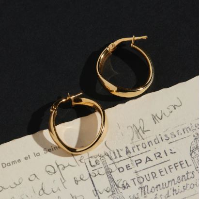 Najo Eddy Yellow Gold Hoop E6119 - Image 2