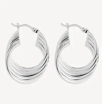 Najo Revival Silver Hoop Earrings E6861