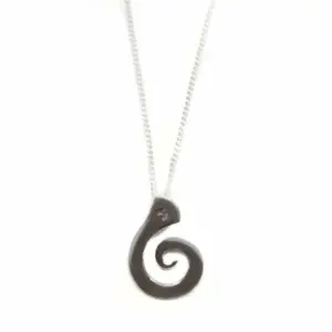 Stirling Silver Koru Pendant 45 cm