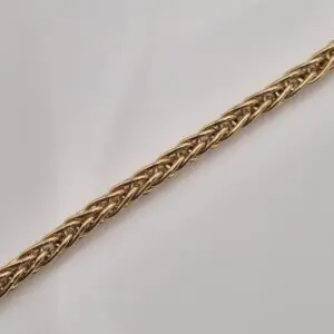 9CT YELLOW GOLD FINE WHEAT SHEAF BRACELET