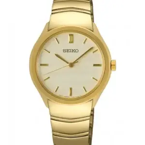 Seiko Ladies Yellow Gold Plated Dress SUR552P