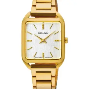Seiko Ladies Yellow Gold Plated  Square SWR078P