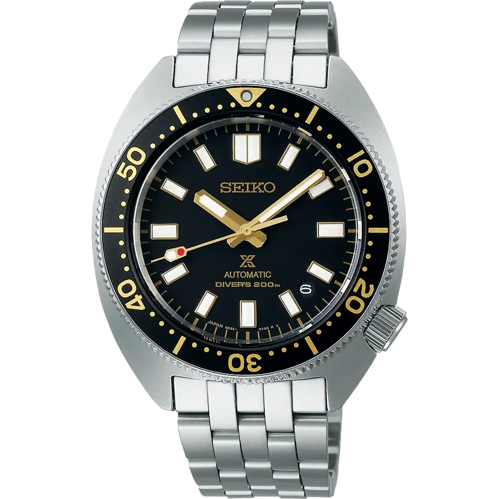 Seiko Gents Black and Gold Prospex Divers Watch SPB315J