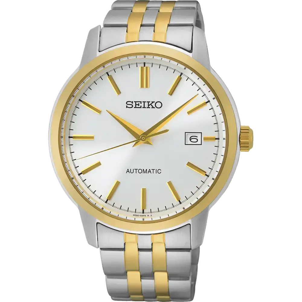 Seiko Gents Bitone Stainless-Steel and Gold Plated Watch SRPH92K