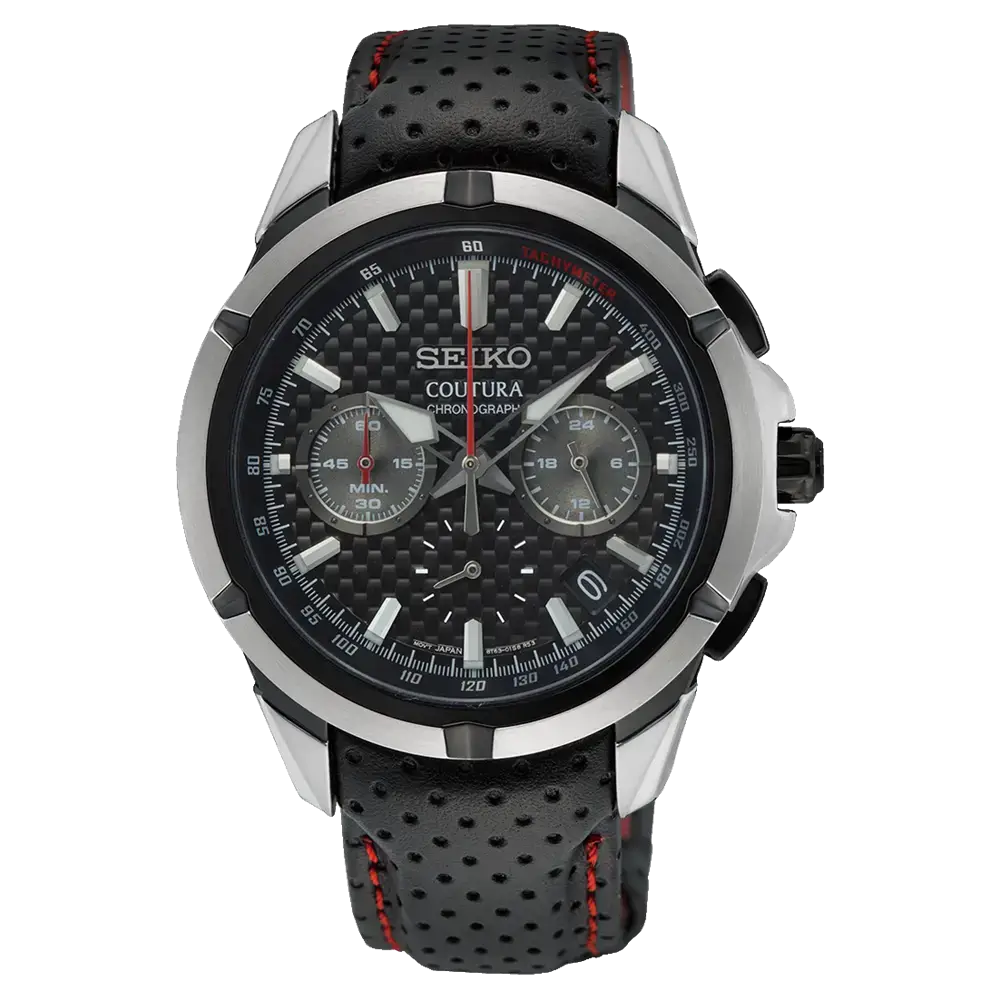 Seiko Gents Stainless-Steel Contura Black Watch SSB437P