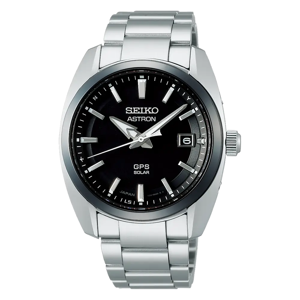 Seiko Gents Stainless-Steel Black Astron Watch SSJ005J