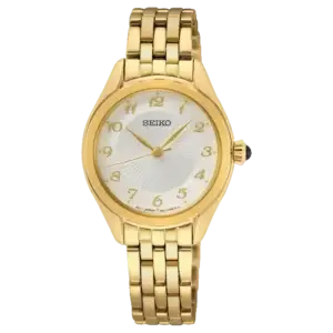 Seiko Ladies Yellow Gold Plated Dress Watch SUR384P