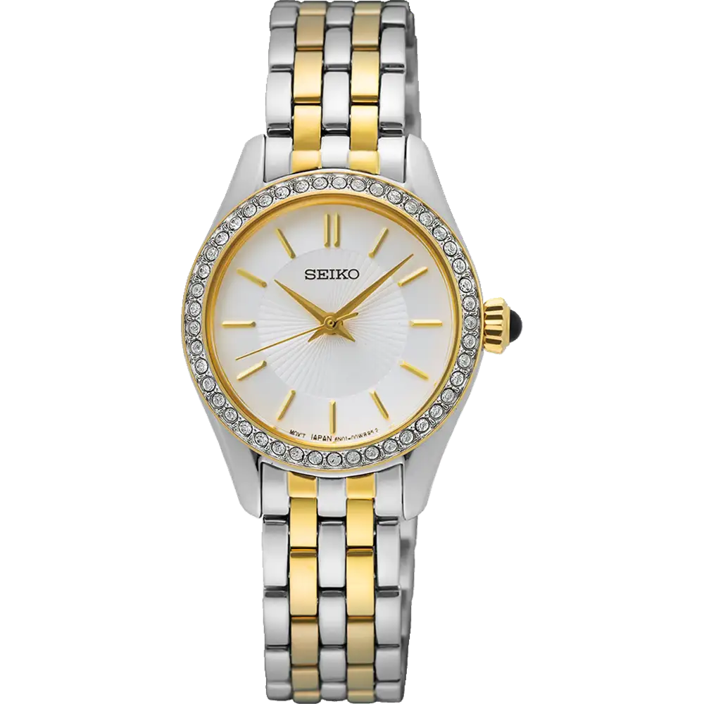 Seiko Conceptual 2-Tone Crystal Bezel Watch